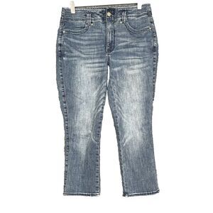 NYDJ Jeans Womens 8 Blue Ami Skinny Crop Capri‎ Cool Embrace Lift Tuck Tech